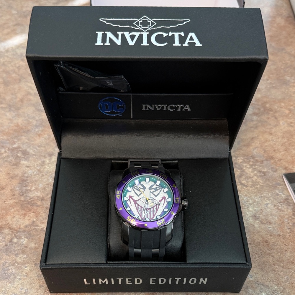 Invicta Joker Edition Watch with Black and Purple